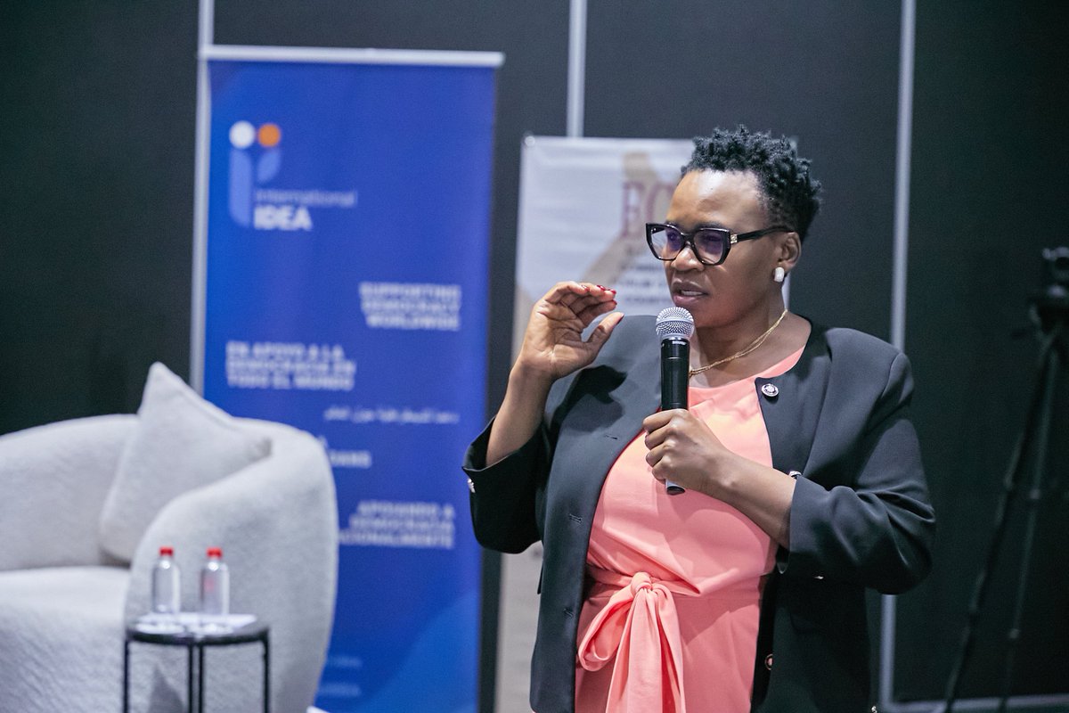 IDEA_Africa's tweet photo. On Day 2 of the NCO Programme happening in 🇿🇦, Vera Muring, Programme Officer, Electoral Processes at @Int_IDEA, unpacked Electoral Cycle concepts, Calendars, and Planning, highlighting emerging practices and lessons. 
Newly appointed Commissioners from SADC countries collaborated in developing electoral cycles, identifying challenges, and discussing key activities required throughout the electoral cycle to ensure credible, inclusive, and well-managed elections.

The programme is organised by @theECFSADC & @Int_IDEA, hosted by @IECSouthAfrica, and co-funded by the @EUtoAU through the SPEC Project.

@muringvera 
#NCO2026