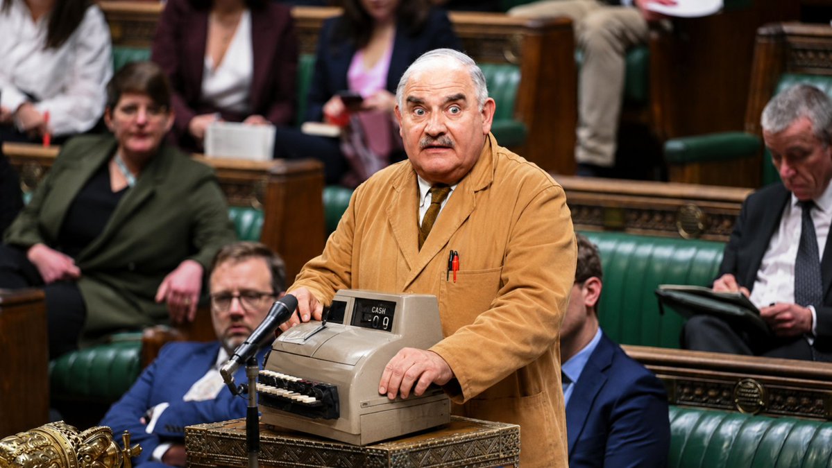 Vinc_Ev_'s tweet photo. 🚨 Bitter blow for Andy Burnham as Sam Allardyce pulls out of being Chancellor until the end of the season due to bung allegations. The offer has now gone to Arkwright from open all hours, who is insisting he brings his cash till. Will keep you posted https://t.co/LMqrOwbS5q