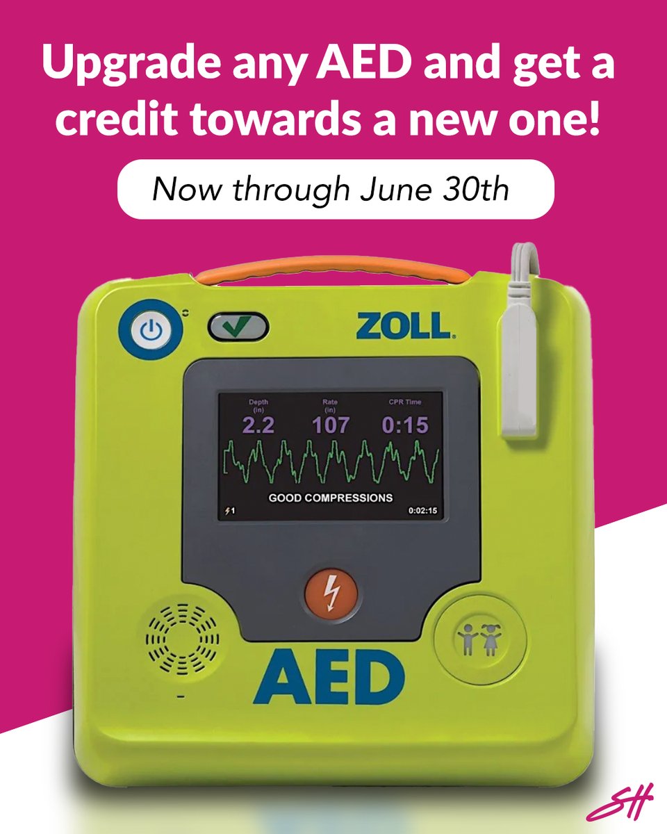 schoolhealth's tweet photo. Upgrade and save!

Trade in any AED from any brand — even recalled units or devices that no longer pass a self-check — and receive instant credit toward a new one.

We’ll cover the return shipping for your current AED.

Contact us today to get started! ➡️ https://t.co/iv1KbI4CIj https://t.co/vPuKeHl7d4