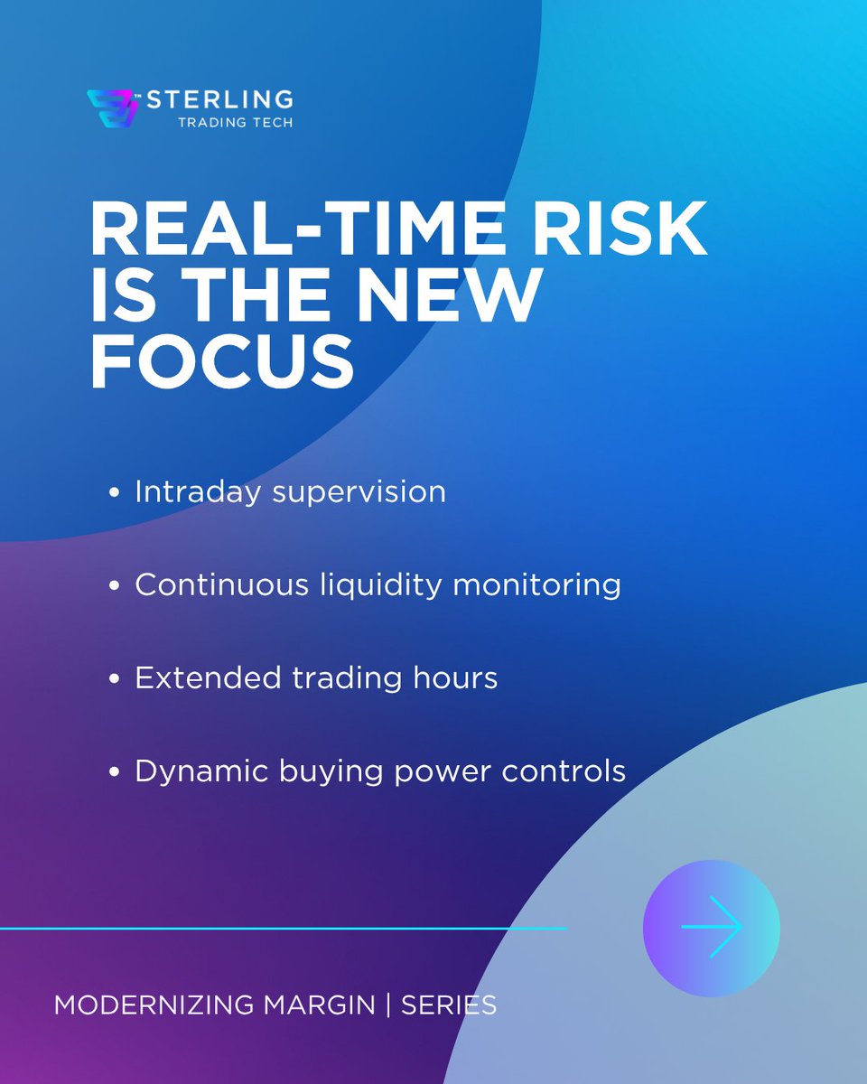 SterlingSTT's tweet photo. FINRAs latest Rule 4210 interpretations reinforce what the industry is already preparing for: a shift toward real-time margin management Read our latest blog to learn how firms are preparing for the transition: https://t.co/5ud9T02lDx
#sterling #fintech https://t.co/y3vTHNDUbm