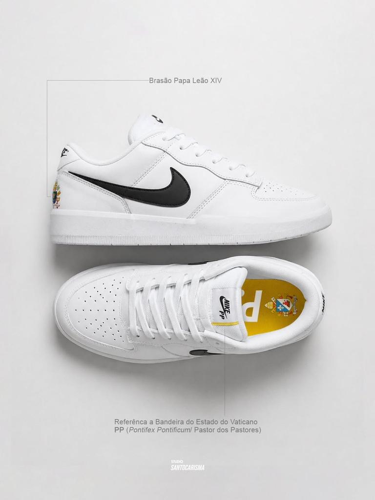 utdMaggie's tweet photo. Nikes produced  Christian ✝️ branded shoes, the Pope puts them on https://t.co/T830S7CSX3