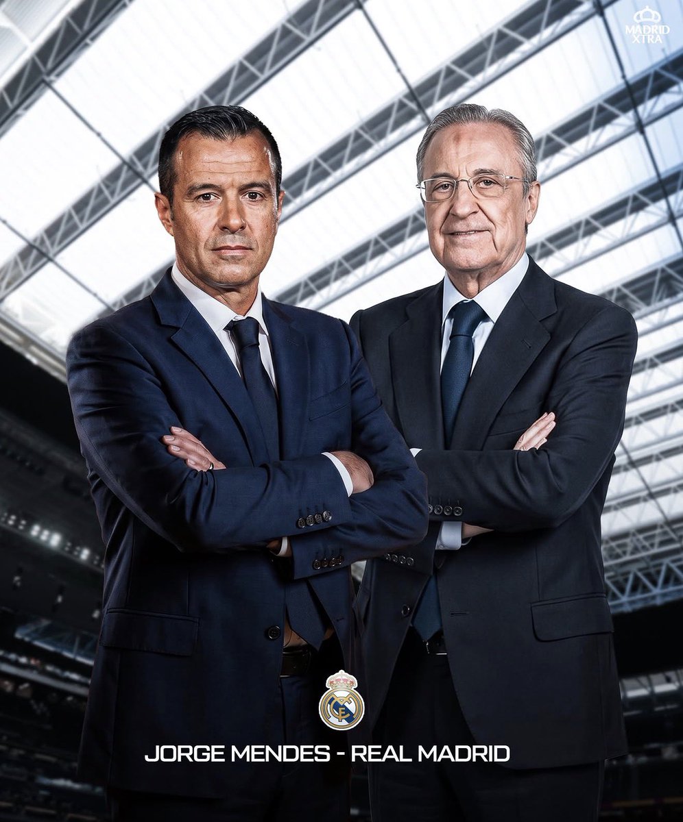 MadridXtra's tweet photo. 🚨💣 BREAKING: Florentino Perez and Jorge Mendes are in GOOD relations AGAIN.

They are ready to work TOGETHER! @diarioas https://t.co/e9sehBJJ8t