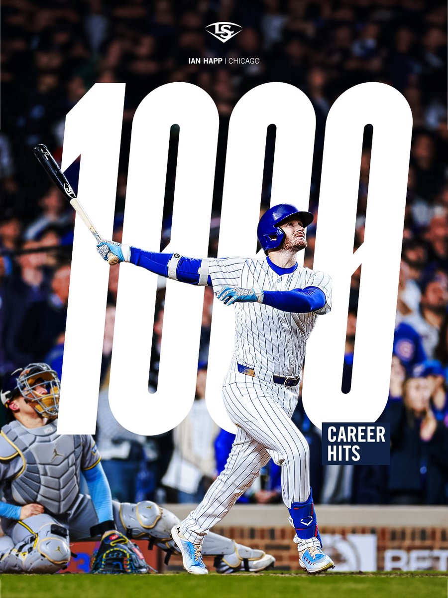sluggernation's tweet photo. 1,000 hits and a lasting legacy in Wrigleyville for @ihapp_1. #LouisvilleLoyal https://t.co/y5b7LuSrDk