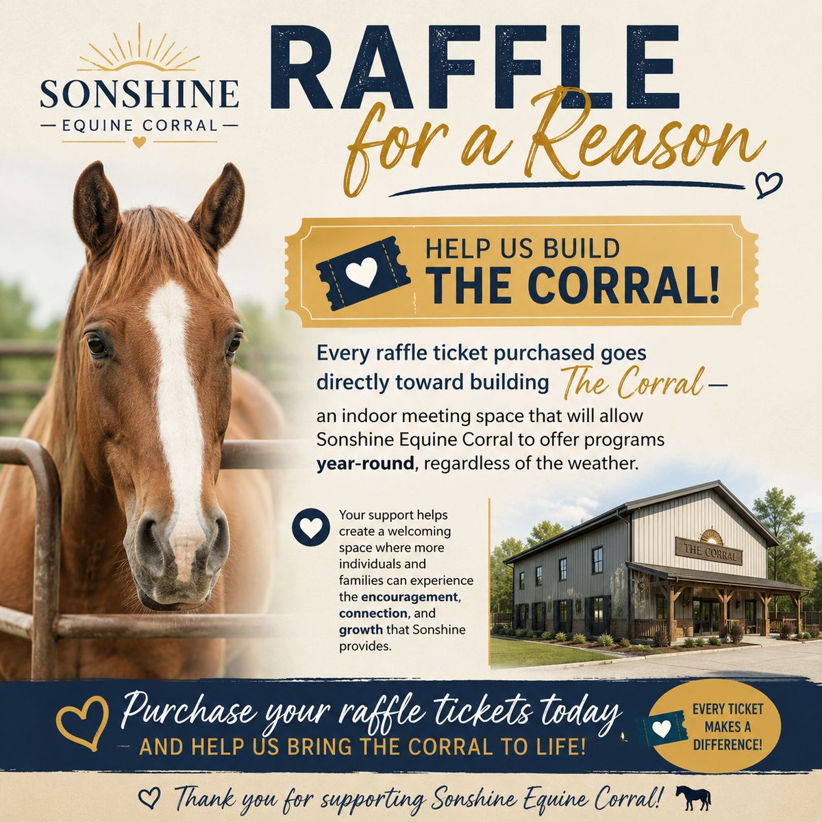 TitleInsRep's tweet photo. Raffle tickets are $5 each or 6 for $25. Prizes range from $100–$ 500. Drawing is August 31. To purchase, Venmo @sonshineequine and message me here or at mmathieu@opayq.com. I'll send a photo of your ticket stubs.  Thank you for supporting this amazing organization! 🐴💛 https://t.co/r3Zj3CkU9q