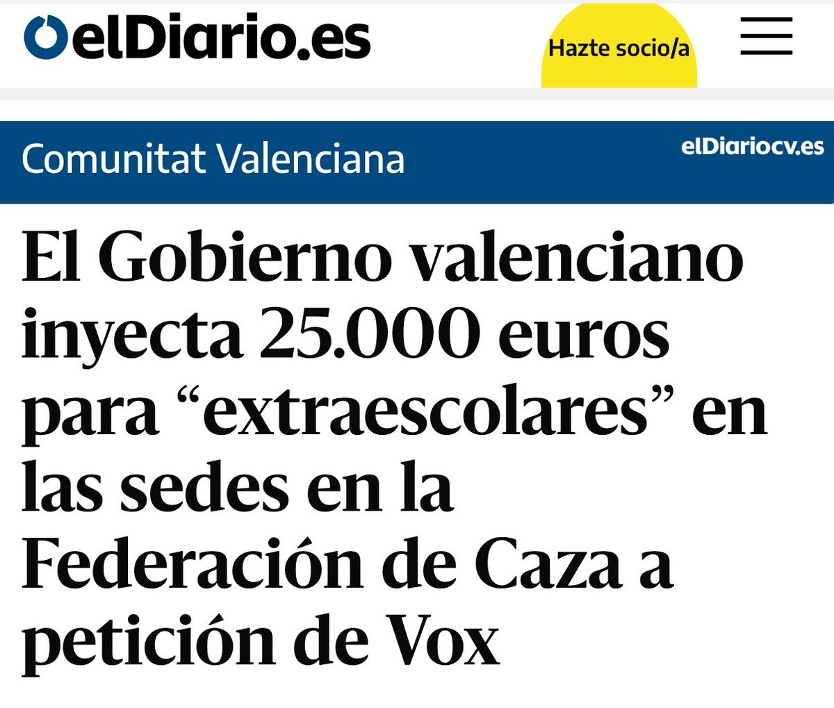 JulenBollain's tweet photo. Dinero para pagar salarios dignos a los profesores, no.

Pero para la Federación de Caza, claro que sí. https://t.co/wxV8MtfV1G