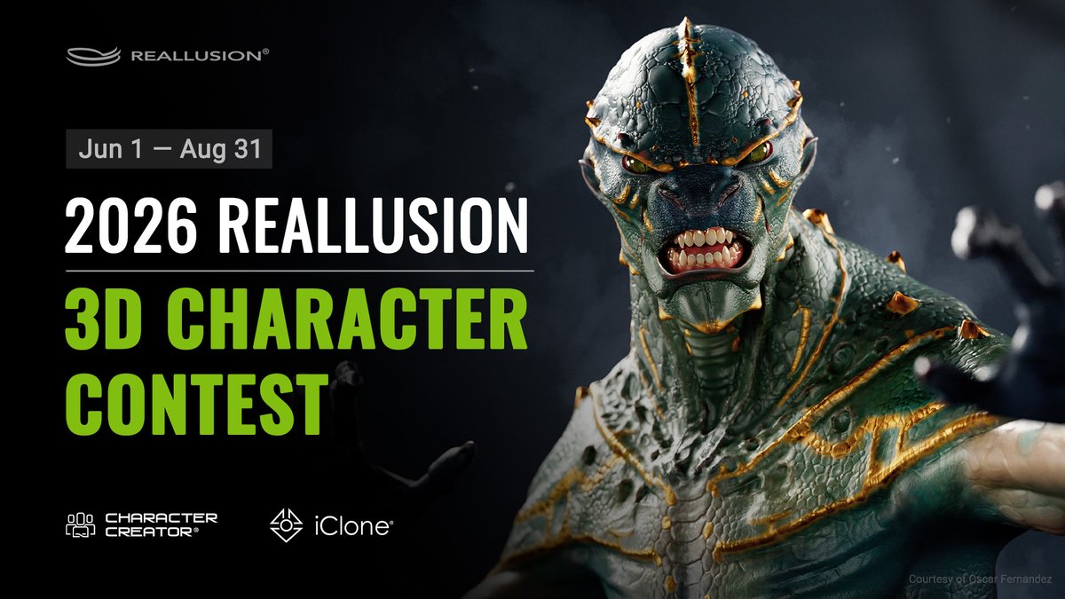 80Level's tweet photo. .@reallusion's 3D Character Contest is back – $45,000 in prizes across 5 categories, free 3-month access to the full software suite, and bi-weekly content airdrops for participants.

Full details: https://t.co/vA7fLBTGvB

#3d #3dart #characterart #reallusion #sponsored #ad https://t.co/mRbeJyhq6K