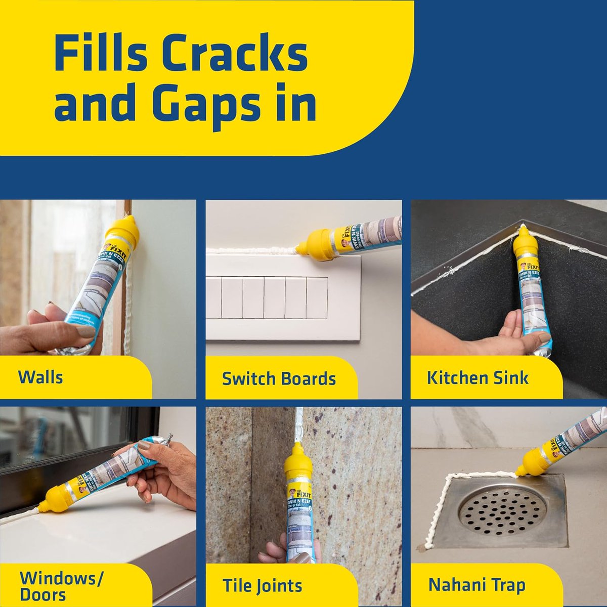 VRK_DB's tweet photo. Dr. Fixit Kwik N Ezee Wall Gap &amp; Crack Filler, 150gm ( White ), DIY Waterproofing for Home Repairs, Kitchen Sink &amp; Wall Cracks, Bathroom Tile Gaps Sealant, Metal, Wood, PVC, Best for Wet &amp; Damp areas

📌 Deal Price : Rs 349 

Link - https://t.co/chRxcV1FrJ

#Ad 

@nbasandroid https://t.co/Q1TNvlVjxS
