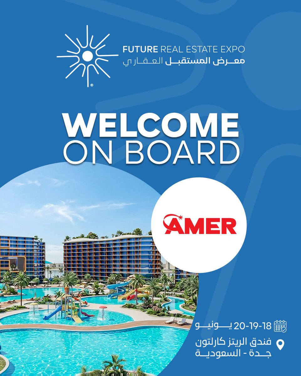 FutureEXPOEG's tweet photo. Amer Group تشارك في معرض المستقبل العقاري بجدة 🇸🇦

وحدات فندقية مميزة في Porto Grande بالساحل الشمالي 

📍 جناح H14 – الريتز كارلتون
📅 18–20 يونيو 2026

سجل الآن:
📞 00966547750469
https://t.co/KkcgDJw8Wp

#معرض_المستقبل_العقاري #AmerGroup #PortoGrande https://t.co/ivbE5Y4nDj