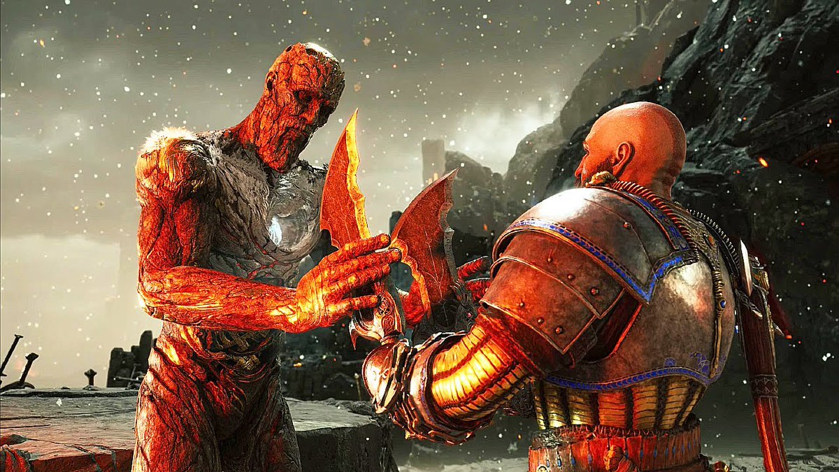 DrakeVagabond's tweet photo. So we get 2 whole games of Kratos fighting the Temu version of the Norse Pantheon and how he shouldn't be violent because there are good gods. But then the new game is looking to have a smorgasbord of evil gods to rip and tear through without Kratos' input. https://t.co/1lByRxi9HK
