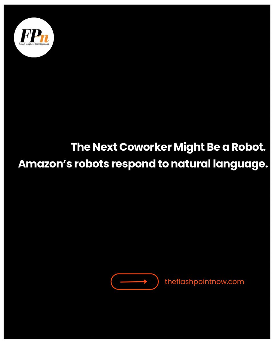 flashpoint_now's tweet photo. Amazon’s Proteus robot can now understand natural language. A glimpse of the future: humans and robots working side by side through conversation, not code. 🤖

More stories: https://t.co/JDLhcFgQJr

#AI #Robotics #Amazon #FutureOfWork https://t.co/iVtIS41gm7
