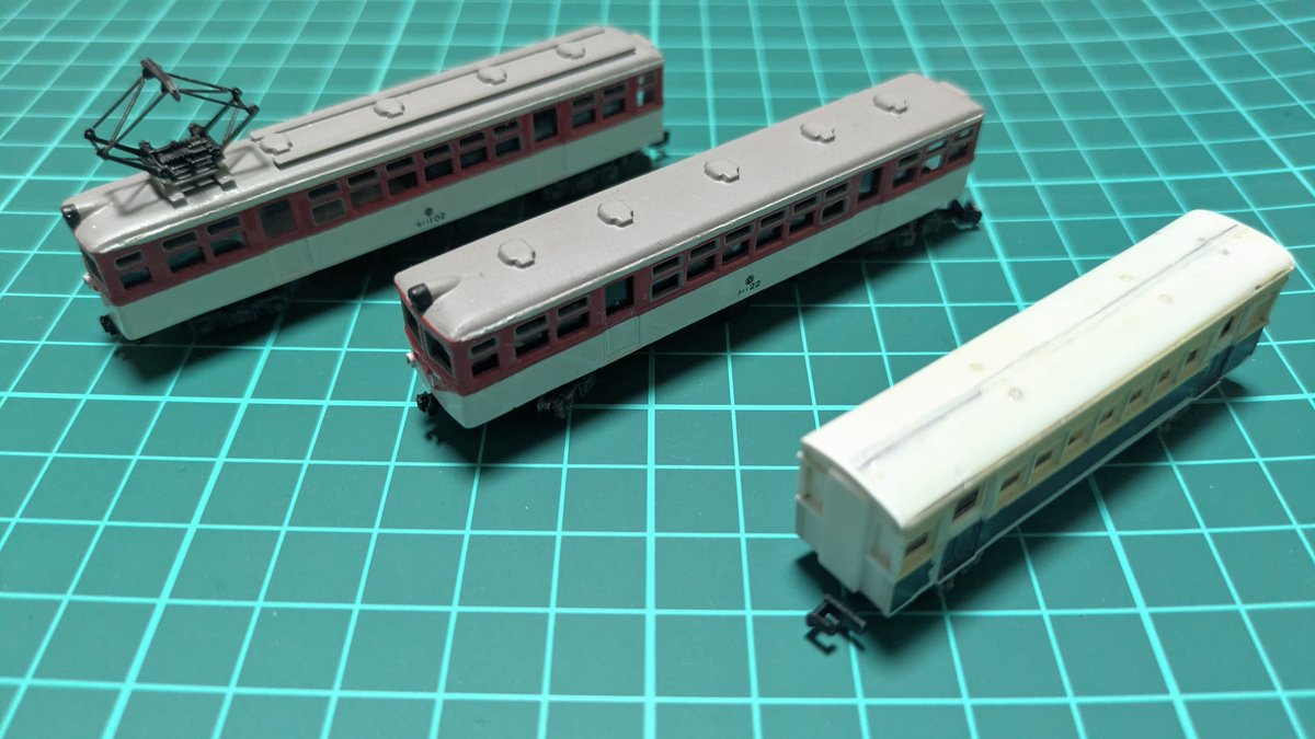 OSVITZmWRZVAtZQ's tweet photo. @Aozoradensya 児島の単行電車いよいよですね。JNMAには行けないのでオンラインショップで発売されたら買わせていただきます。（先日の児島電車の途中経過。あともう少しです。） https://t.co/og8KL7drsk