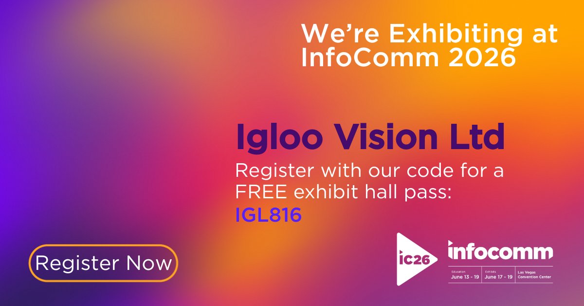 IglooVision's tweet photo. Did you hear?! We're bringing our multi-award-winning immersive space AND software to @InfoComm this year?! 😎

Catch us at booth C5823 &amp; get a free ticket with our code IGL816 🤠

Want to book a demo there? Drop us an email 👉 https://t.co/p95axC39MM https://t.co/iy9ELt4vM6