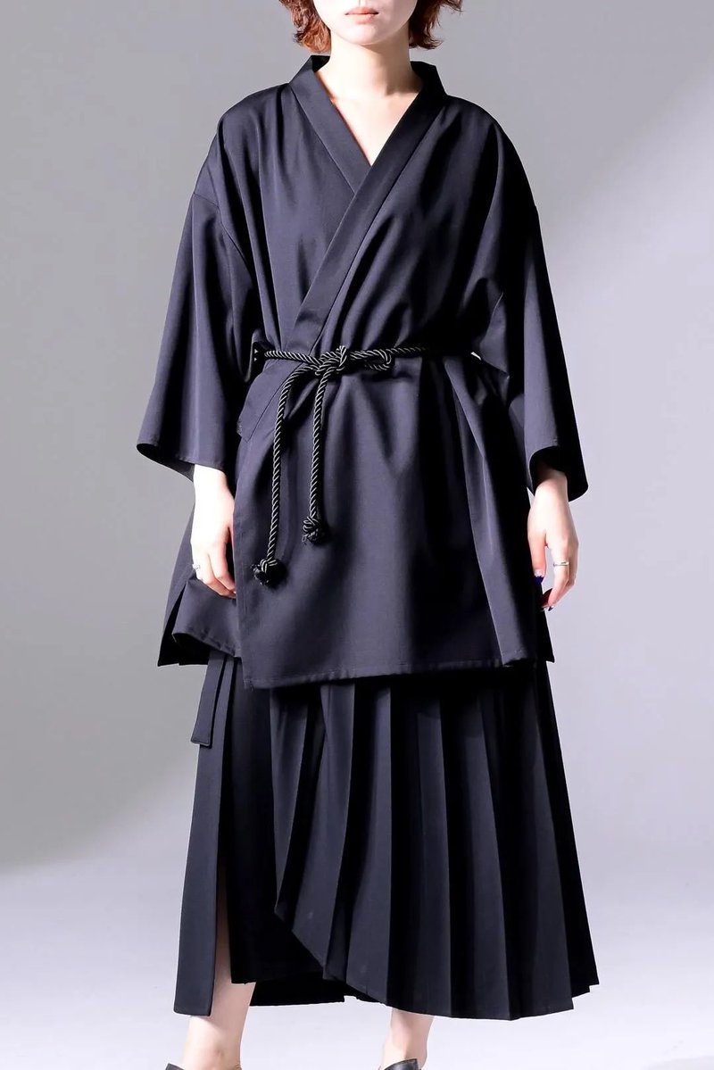 BISHOOL] Wool Gabardine 帯締 YUKATA Shirt 日本の伝統的な衣服である