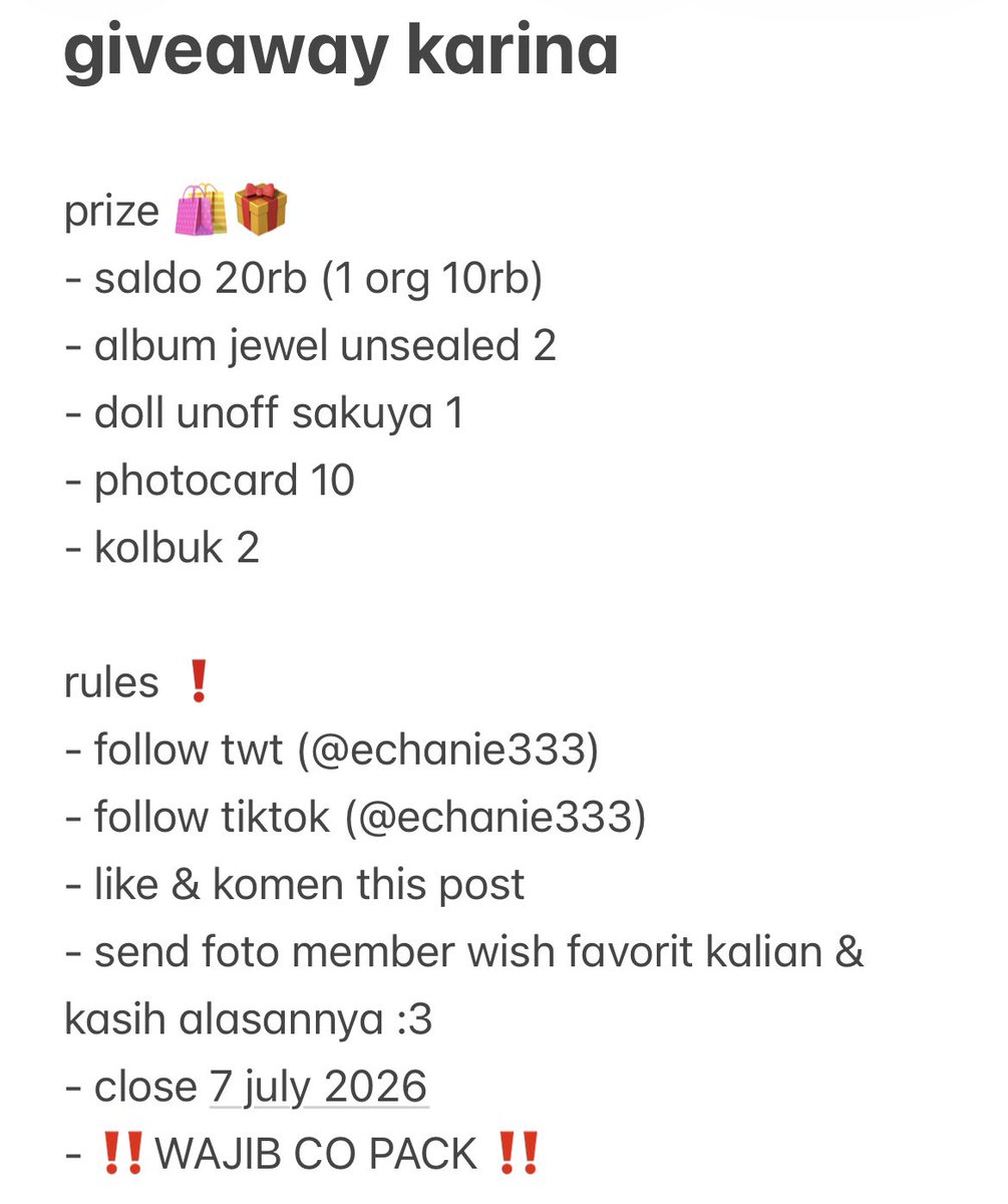 karina || mt after dm tweet media