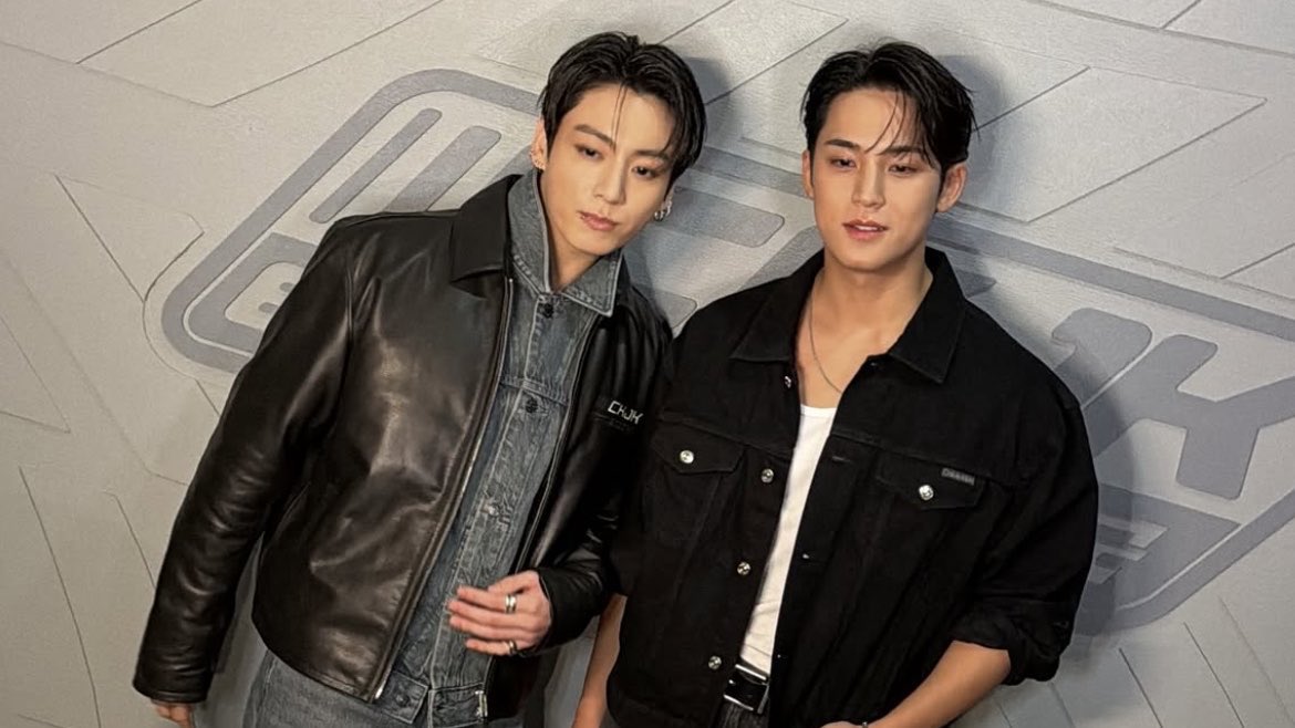 TheePopCore's tweet photo. Jungkook and Mingyu serve striking visuals at the Calvin Klein event. https://t.co/qjl11PIY2f