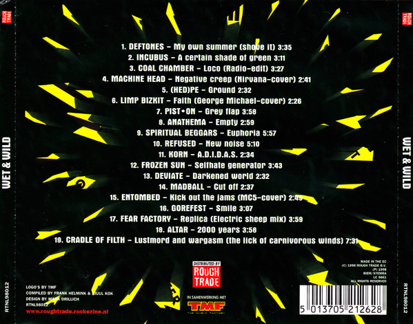 pistonline's tweet photo. Remember those compilation CD's? Here's one from Holland. 'Wet &amp; Wild' released through Rough Trade in 1998. Includes 'Grey Flap' alongside tracks from heavyweights @Korn @deftones @limpbizkit and more.
'Grey Flap'-SPOTIFY https://t.co/RgptLbjj5S https://t.co/oTneClfUZW