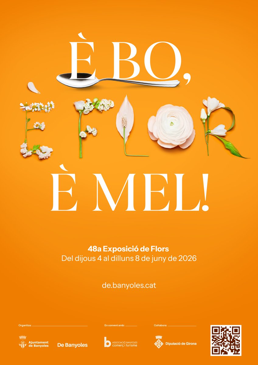 Fefic24's tweet photo. È 𝐛𝐨, È 𝐟𝐥𝐨𝐫, È 𝐦𝐞𝐥!

🗓️Del 4 al 8 de juny⁣
📌Banyoles⁣ @TurismeBanyoles
⁣
Descobreix les propostes florals i dolces que omplen la ciutat de vida!⁣
⁣
ℹ️Més info:⁣ https://t.co/AatggAYqqZ
#TurismeBanyoles #SomFires https://t.co/48whBv9wN2