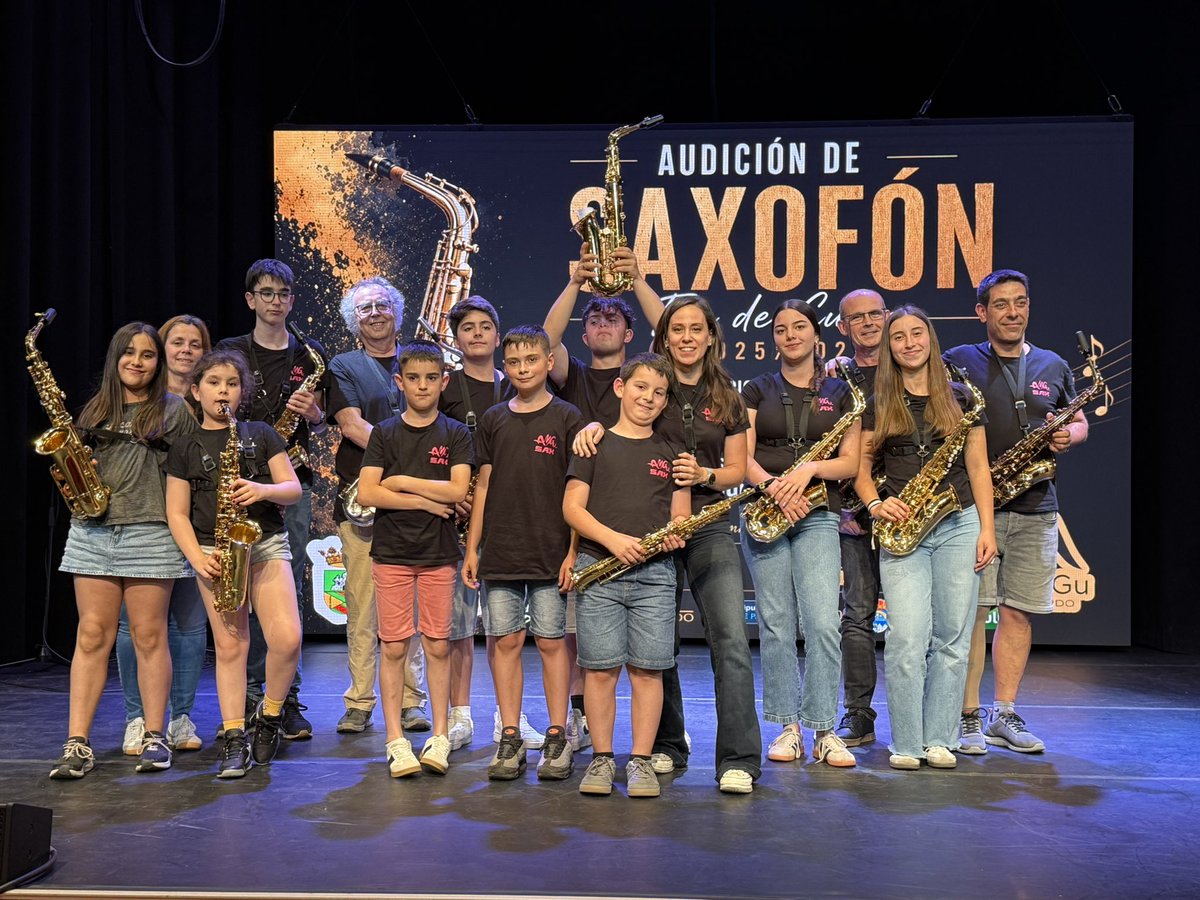 AMGuGuardo's tweet photo. 🎷 El pasado lunes tuvo lugar en el Auditorio Municipal la Audición de Saxo de final de curso 2026-2026 de alumnos/as de @elviriwonder 

Enhorabuena a nuestros saxofonistas y su profesora Elvira  que desmotraron con talento lo aprendido durante el curso! https://t.co/L9E2RjoKn0