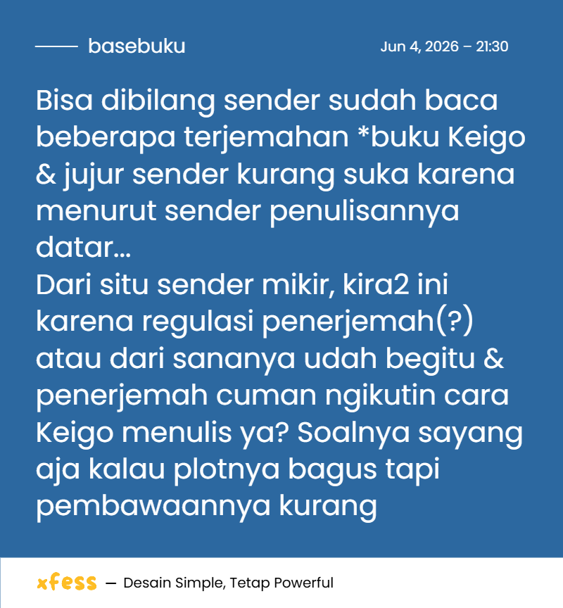 basebuku's tweet photo. minta tolong no salty, ya 🙏 dari sender, selain buku keigo juga ada beberapa *buku terjemahan jepang terbitan lain juga yang kayak buku2 tsb https://t.co/VZWGzkfLRn