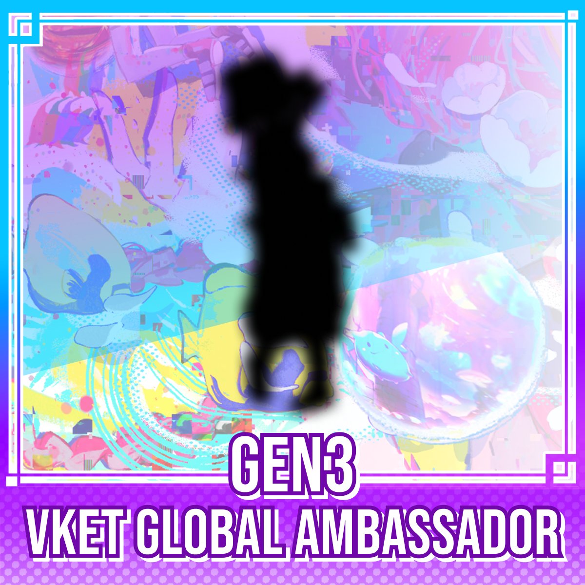 enVket's tweet photo. ✨ Gen3 #Vket Ambassadors announcement continues...! ✨

The journey keeps growing, and it’s time for our 3rd reveal 👀

Who will be the next ambassador to join the adventure...?

Stay tuned 🎉 https://t.co/DKGEkKleI0