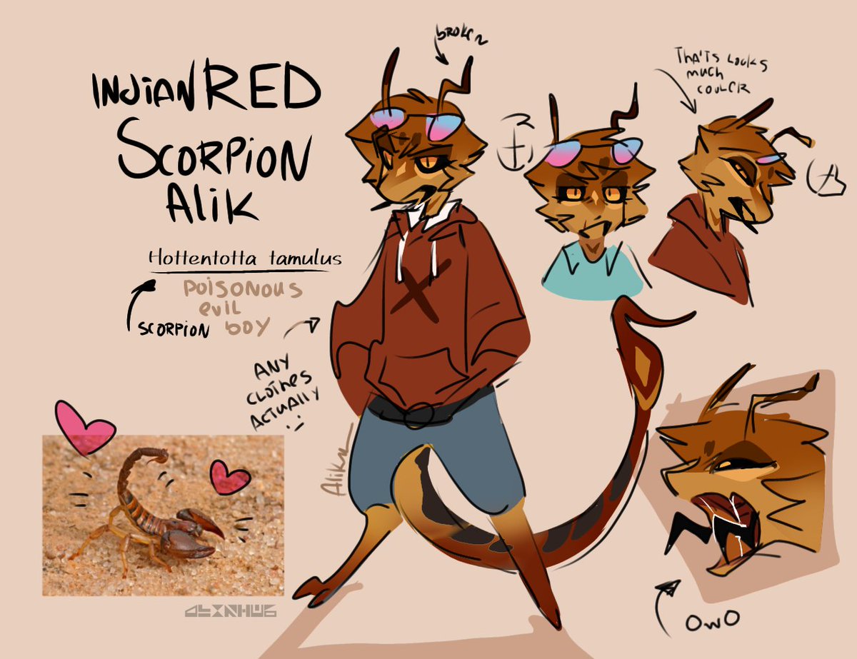 AleskiSam's tweet photo. Im finally back ahaha...uhh
uhh a scorpion vers of me 0-0?
#anthro #author  #digitalart #scorpion #arachnids
#sona ㅤㅤㅤ https://t.co/r1D10C5mcW