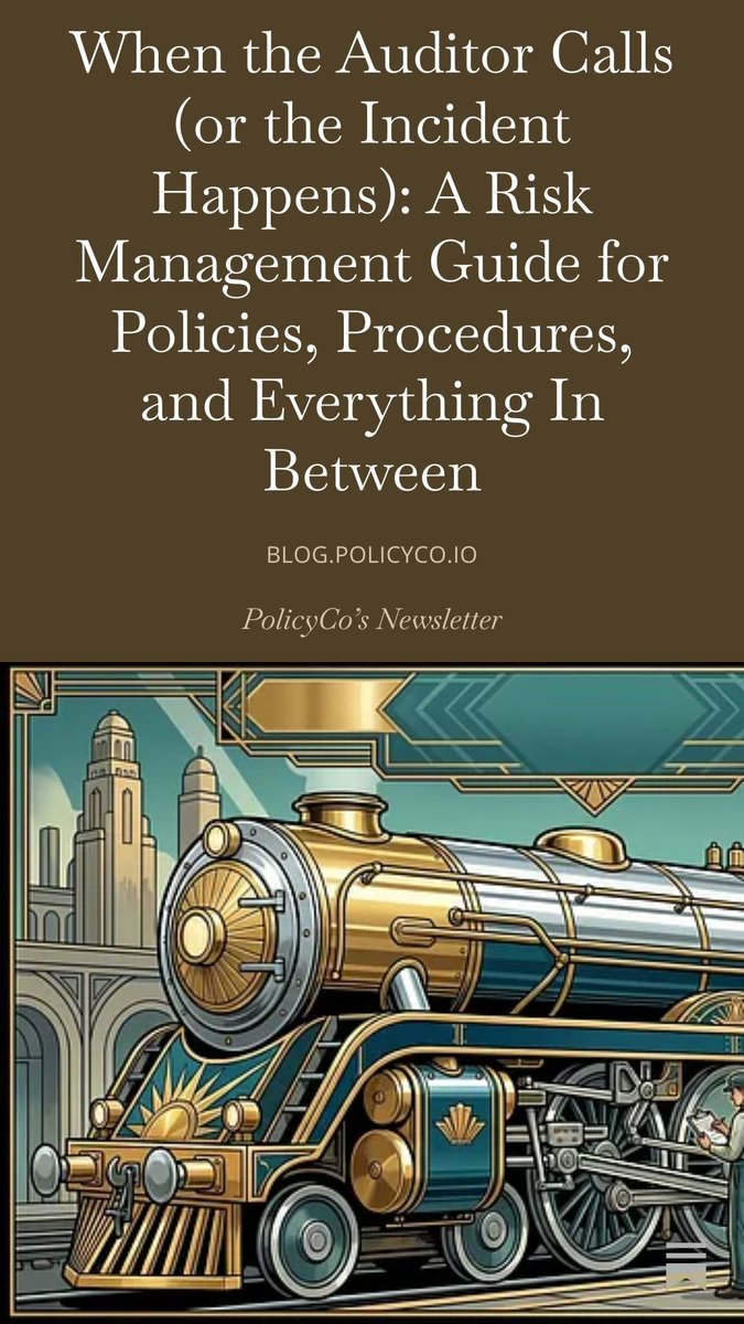 policy_co's tweet photo. An unmapped control is a compliance commitment with no mechanism behind it.

No policy that owns it. No procedure that operationalizes it. No evidence that could ever support it.

During an audit: a finding.
After an incident: your coverage claim, gone.

Control → Policy → Procedure → Evidence. Break any link and the chain fails.

→ https://t.co/Gt2Dtrfe8w 

#policymanagement #proceduremanagement #policylifecycle
#policydistribution #policyattestations 
#procedureattestations #compliancepolicies #policyversioncontrol #procedureversioncontrol #modernpolicymanagement #mcp #ai