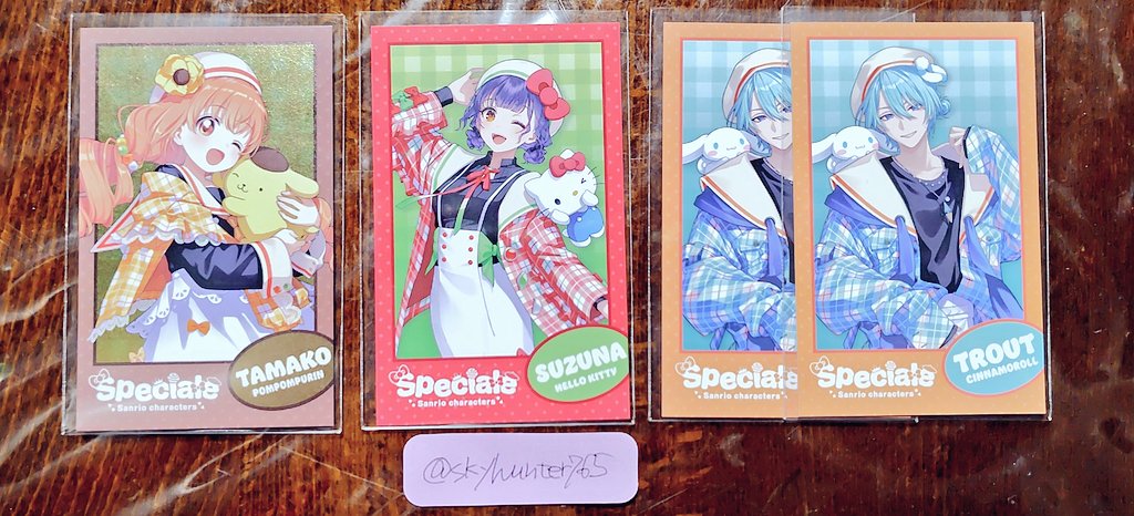 skyhunter765's tweet photo. ＠no_tl
【交換】 にじさんじ Speciale　サンリオ ランダム カード

譲】R：💛 / N:💚🩵

求】R：💚🩵 / N：💛　全 各1

＊R↔R、N2提供↔R1可、
＊コンプ目的
＊R🩵最優先
＊郵送交換

お心当たりございましたらよろしくお願いいたします。 https://t.co/Qo3XLvzLGa