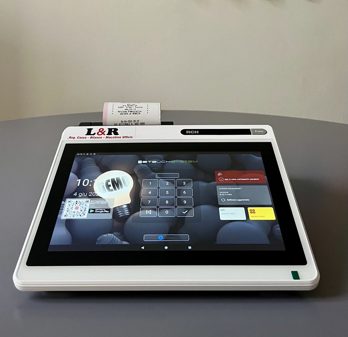 infolroffice's tweet photo. Nuovissimo touch screen RCH  APE 3 . Registratore telematico dal design compatto con sistema Android 13. https://t.co/2uGkkn6HhW