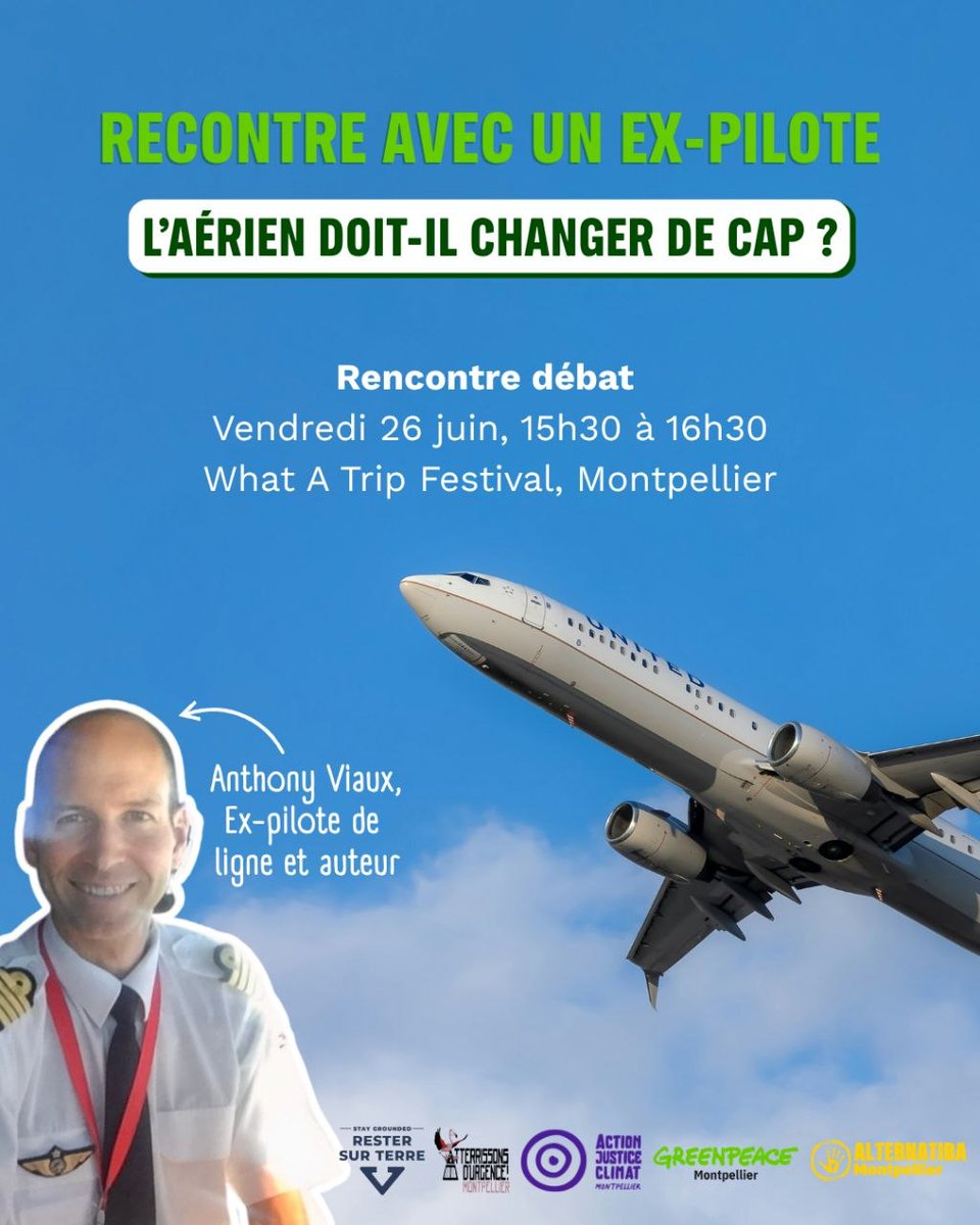 mtprespire's tweet photo. L’aérien doit-il changer de cap ? 🛬 

Une rencontre exceptionnelle avec @anthony_viaux, ex-pilote de ligne et auteur de l’essai "Voyage interrompu - Confidences d'un pilote de ligne éco-anxieux."

[THREAD] https://t.co/RDe1e4Fi0O