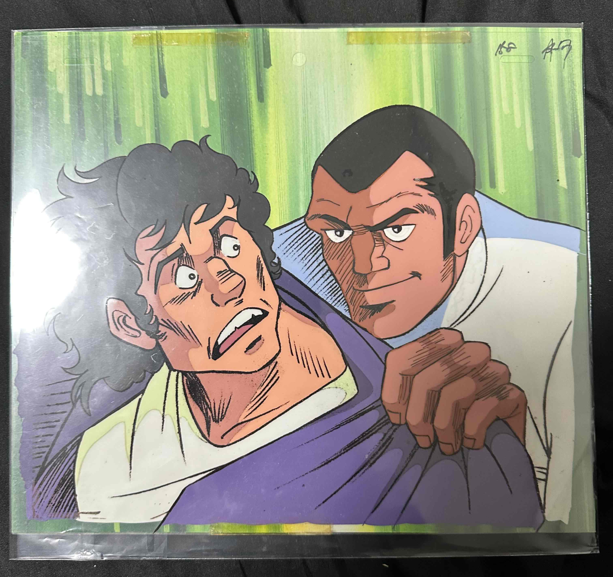 ジョーVSホセ15ラウンドジョーがトリプルをした時のゴロマキ権藤。
取り巻き連は1話でウルフにボコボコにされた面々。
ずっと一緒で良い感じ!(^^)!
#あしたのジョー2