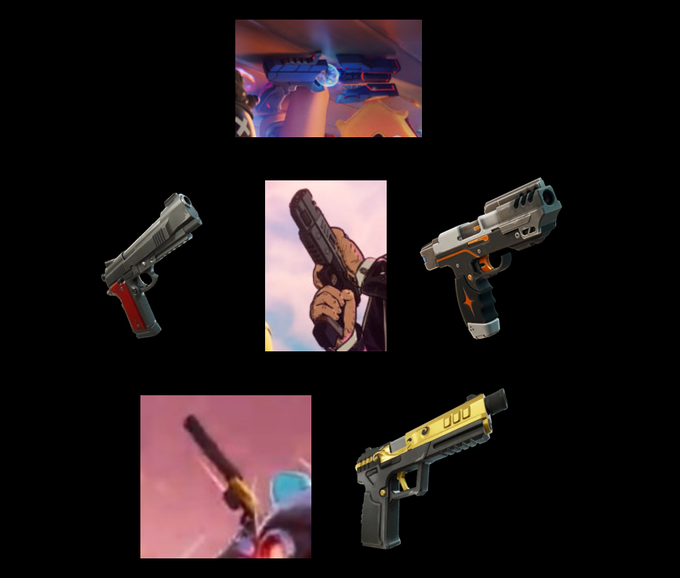 SparksLeaksFN's tweet photo. RETRONO DE ARMAS - PISTOLAS🔫​
Algumas pistolas antigas estarão retornando na Temporada do Capítulo 7:

- Superpistola de Rajada
- Pistola de Combate (?)
- Canhão de Mão (?)
- Pistola Repulsora (?)
- Pistola Sentinela https://t.co/3riLbzMfDP