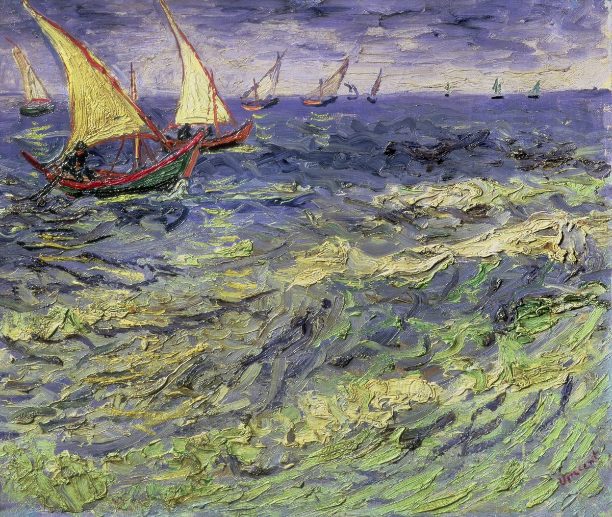 vangoghforever's tweet photo. Seascape at Saintes-Maries https://t.co/M1Qxr4HTrv