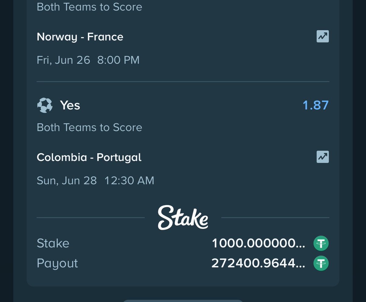 Mrbankstips's tweet photo. #FIFAWorldCup Tips on Stake

110 odds https://t.co/snbRXwsA94

105 odds https://t.co/gMolRATTsR

273 odds https://t.co/2idUiOPHFP

106 odds https://t.co/MwxLabCPTL

Register a stake account via link https://t.co/zNIDVi9VVx

Use welcome code ‘banks’ for weekly airdrops and bonuses 

Get the iOS app via link https://t.co/BH533u52QL

You can always contact https://t.co/oeZHXM47XD for all stake bet deposits 

Join telegram channel https://t.co/onNA2IpWas

Use stake shield for better chances of winning ✅

Bet responsibly 🔞🔞🔞