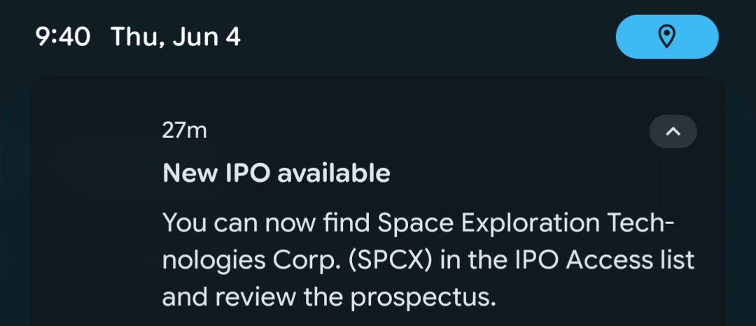 tmschu's tweet photo. Either @elonmusk missed an absolutely amazing opportunity for the ticker $SEXT or somebody is no fun. @SpaceX https://t.co/ynkIXkx3or