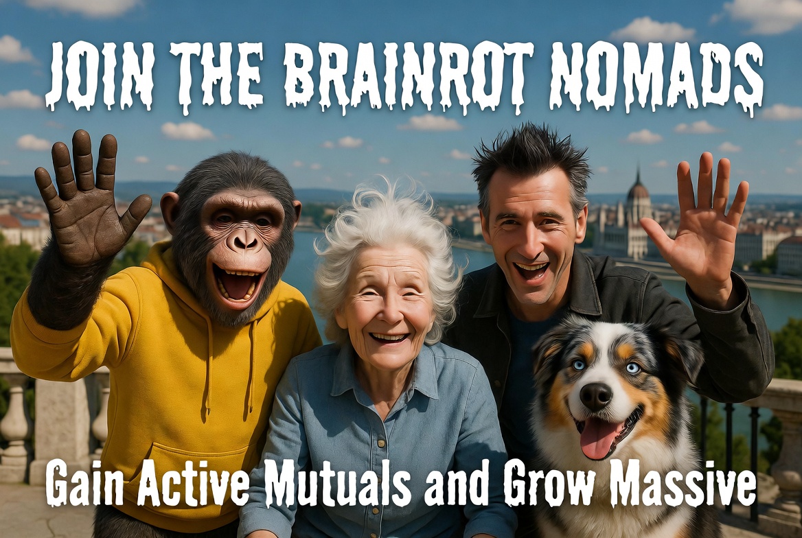 BrainrotLedger's tweet photo. Yo Brainrot Nomads 🫶🔥

Sick of ghost mutuals who like once and dip forever? 

We want the REAL ONES — the daily riders who bring MAX ENERGY, fuel the chaos and actually build with the squad every single day! 

If that’s you… then SMASH "🔥ROADTRIP🔥" in the comments RIGHT NOW 👇👇👇

This legend is absolutely COOKING — dropping straight nuclear brainrot, insane ideas and nonstop vibes. Time to pull up, follow back instantly and turn this into the biggest movement on the timeline!

INSANE welcome to the squad @BrainrotAddict — you just made the car go even faster 🔥🚀

We’re flooring it through the Roadtrip Arc, windows down, squad growing like crazy, energy through the roof! Real engagement = exponential growth.

DROP A ❤️ + SMASH "🔥ROADTRIP🔥" if you’re active daily and follow every rider who shows up. 

This is OUR moment — let’s make this 🔥ROADTRIP🔥 absolutely UNFORGETTABLE!!! 🤝💥

#BrainrotNomads #ROADTRIP #ActiveMutuals #RealEngagement #RoadtripArc #GrowTogether #BrainrotRiders #LetsGo
