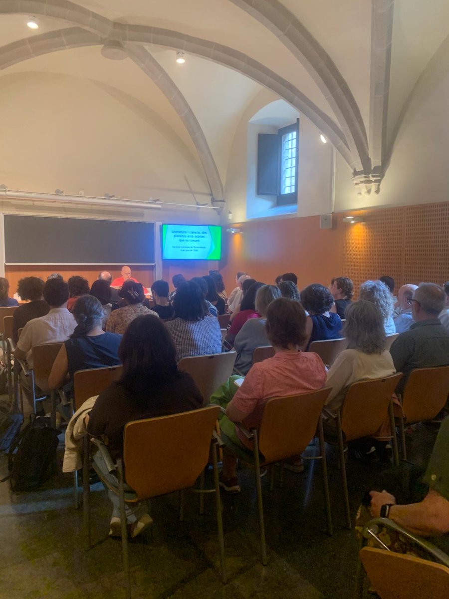 scaterm's tweet photo. Avui ha tingut lloc la XXIII Jornada de la SCATERM: «Quan la ciència esdevé ficció i la terminologia ho fa possible». Ple a l'Institut d'Estudis Catalans per escoltar Xavier Duran, Anna Aguilar-Amat, Margarida @aritzeta i Eladi Baños, moderats per @martadblas. https://t.co/K9U0JM1sGq
