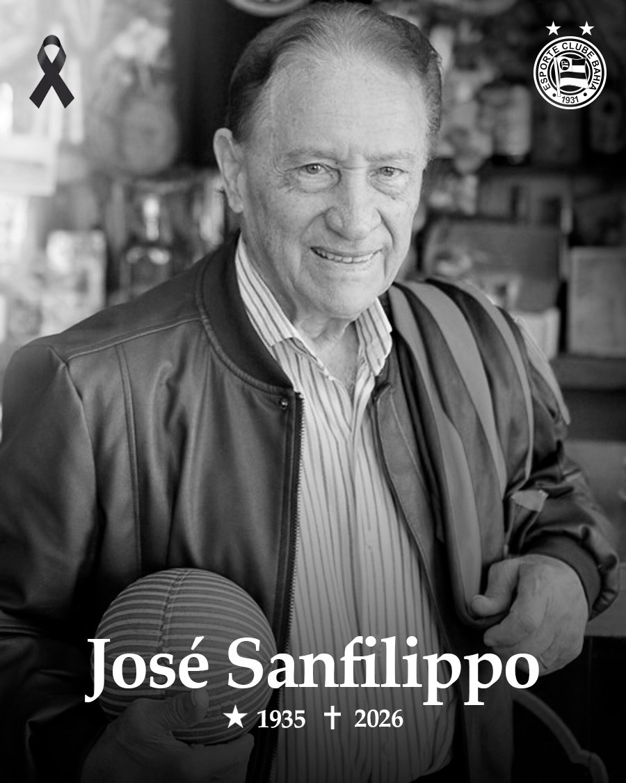 ecbahia's tweet photo. 🏴 Com grande pesar, o Esquadrão lamenta o falecimento de um ídolo argentino. José Francisco Sanfilippo é o estrangeiro que mais jogou (152) e marcou gols (60) na história do Bahia, entre 1969 e 1971. 

O ex-atacante estava com 91 anos e é também o maior artilheiro da história do San Lorenzo, onde iniciou a carreira. Em 2015 sua família esteve em um treino do nosso clube, quando recebeu as devidas homenagens. No ano passado ganhou a Comenda de Mérito Esportivo do @ecbahiaassoc.

Nossa solidariedade a familiares e amigos. #NotaDePesar