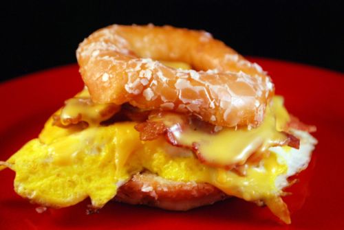 RexBBQ's tweet photo. The Krispy Kreme Breakfast Sandwich exists. And it's exactly as extra as it sounds. Donuts. Bacon. Egg. Excess never tasted so good. 🍩

https://t.co/11PqptWPMa https://t.co/Qs0aVTxQCx