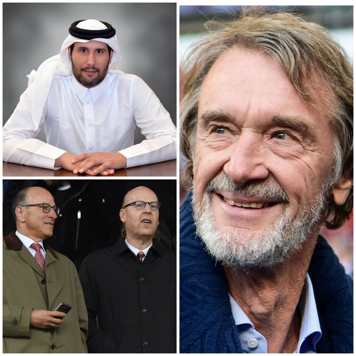 UtdForever7's tweet photo. 🚨🆕 Who would be able to BUY the club if The Glazers decide to sell:

Sir Jim Ratcliffe would be open to a full Manchester United takeover, potentially with partners, while US investors are also expected to show interest. 

Middle Eastern and Chinese interest is possible but less likely due to geopolitical factors. 

Any buyer would need to decide on Ratcliffe’s role, with reports also noting United are valued at €5.1bn and that a full cash sale before Feb 2027 could trigger clauses affecting his stake. 

#MUFC [@business, via @ZAYN_Z7]