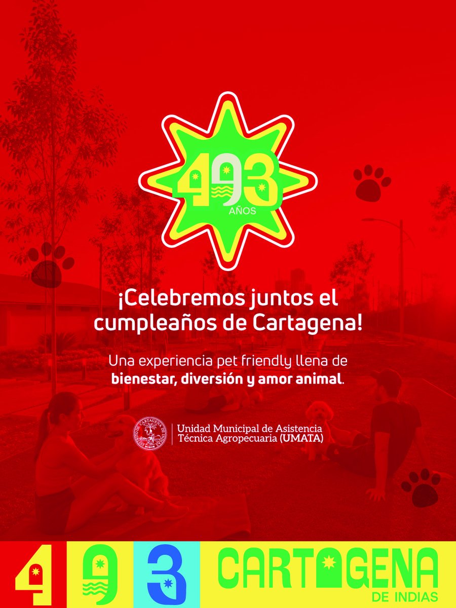 umataCTG's tweet photo. ¿Buscando plan para este fin de semana en Cartagena?

Te invitamos a vivir Cartagena Pets, un espacio pensado para disfrutar en familia junto a tu mascota. 💚🐶

📅 Este viernes 5 y sábado 6 de junio

📍 Complejo Deportivo Nuevo Chambacú
⏰ Desde las 5:00 p.m. https://t.co/tCHBrVHmBr