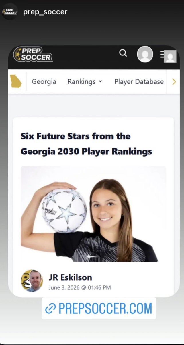BerkleyObrien6's tweet photo. Thank you @JREskilson and @PrepSoccer for the mention!! https://t.co/eXMaP0zNTP