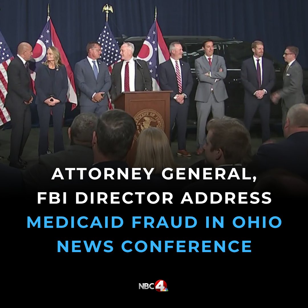 nbc4i's tweet photo. HAPPENING NOW: Federal leaders are set to hold a news conference in central Ohio on Thursday on anti-fraud initiatives. https://t.co/aSbrKpxQDu https://t.co/jwW5K9PJCl