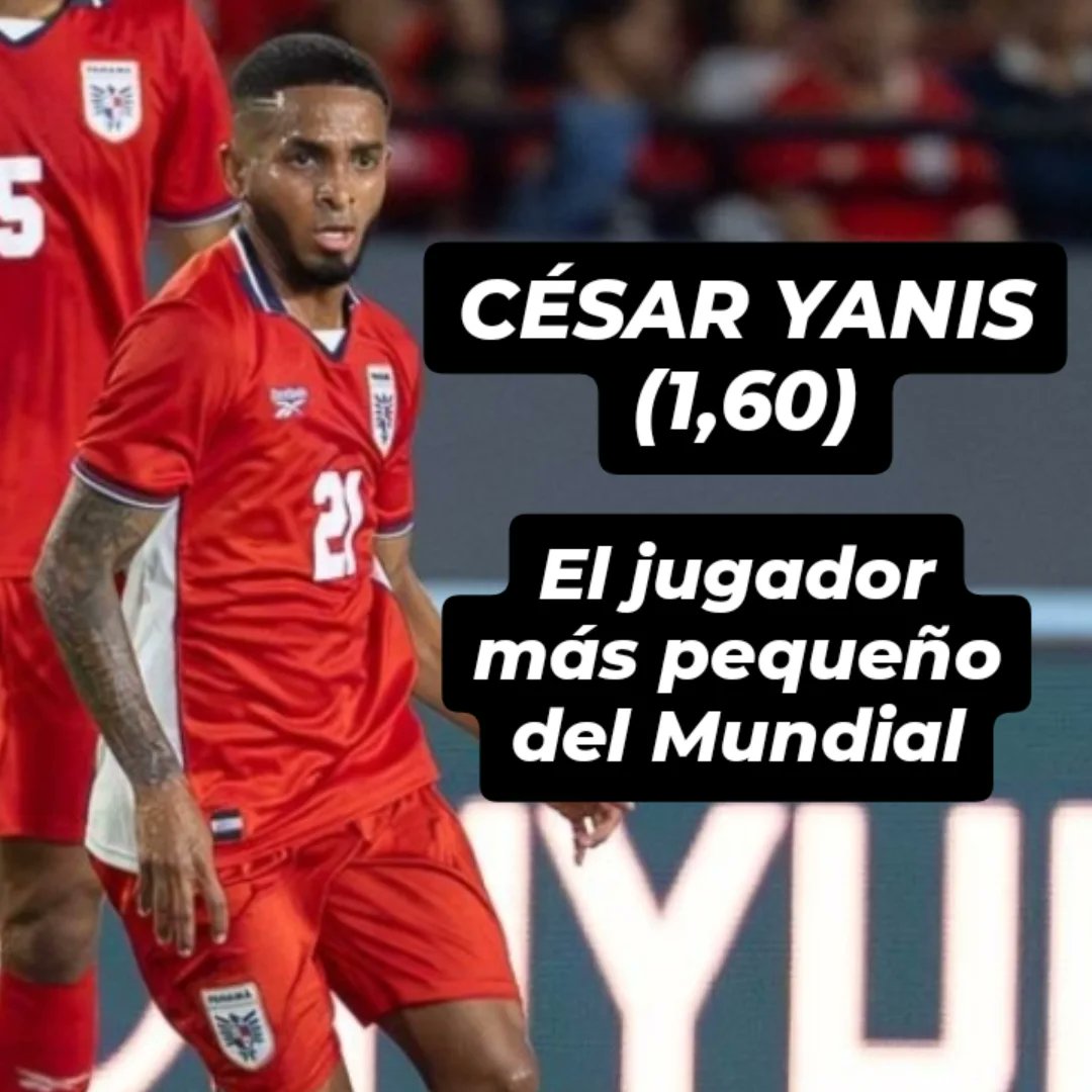 Goleador2402's tweet photo. 👀🇵🇦 OJO CON ESTOS DATOS 👀🇵🇦

- Panamá es la selección más veterana del Mundial 2026. Es decir, la selección con mayor promedio de edad

- César Yanis 🇵🇦 es el jugador de menor estatura del Mundial 2026. Es decir, es el jugador más pequeño

#Panamá #Mundial #WorldCup https://t.co/73ztXxjApy
