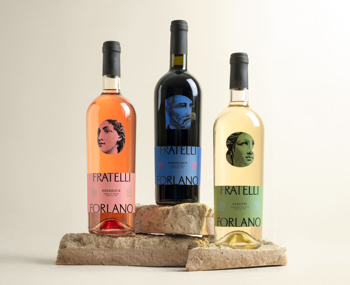 packagings's tweet photo. Each #label in the collection: Neroconte, Rosaduca, and Deacere, draws from local figures and folklore, rendered through engraved portrait-style #illustrations set against bold, unexpected color blocks.
https://t.co/98A9p3NBUZ
#wine #labeldesign by Holy Studio https://t.co/DyWvA3fPrL