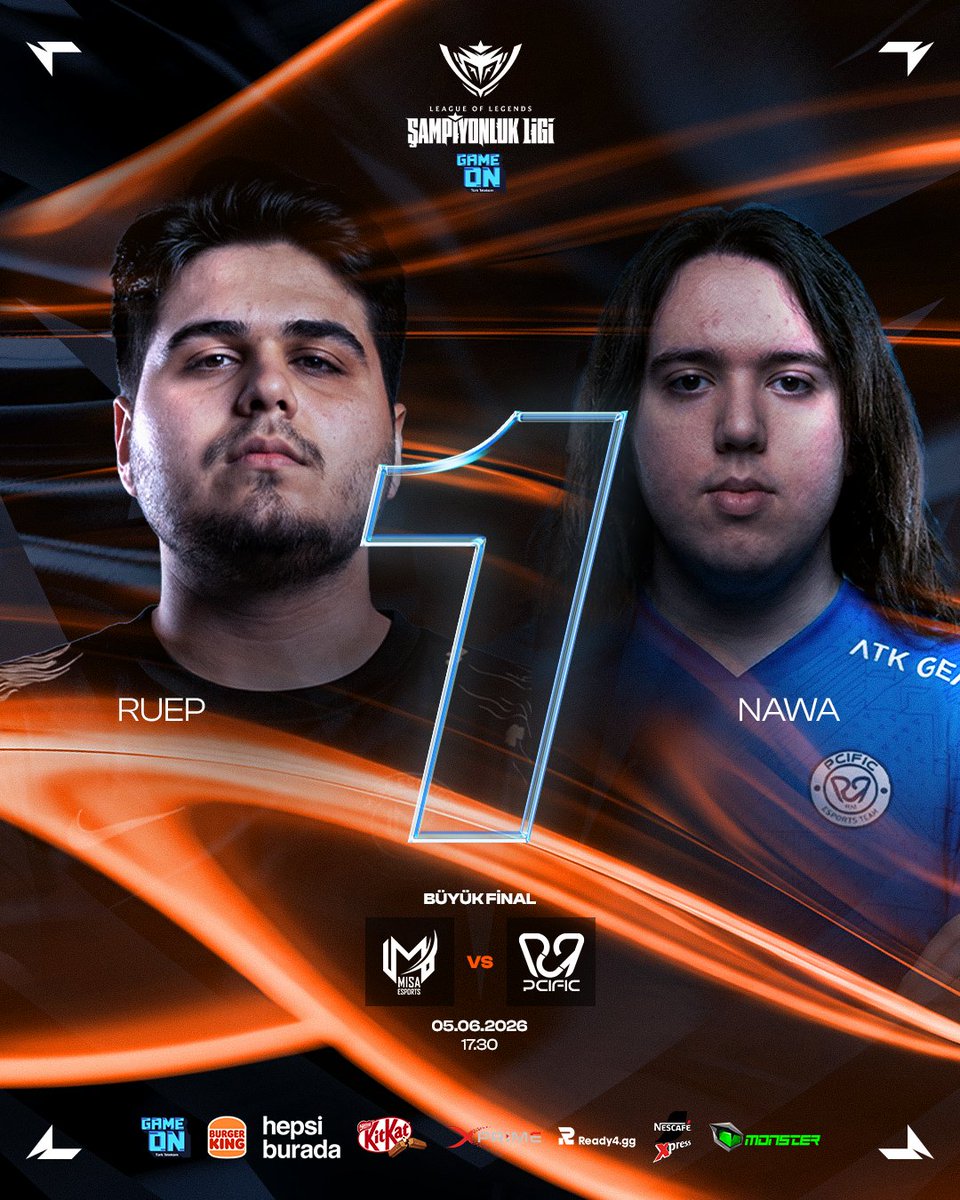 LoLespor's tweet photo. BÜYÜK FİNAL'E SON 1.

📅 5 Haziran
🕠 17.30
📍 ESA Espor Arena
📺 https://t.co/v8WkyXxHOm

Büyük Final heyecanını ESA Espor Arena'da yaşamak için biletlere profilimizdeki bağlantıdan ulaşabilirsiniz! 🎟️ https://t.co/3hWIH4fbn6