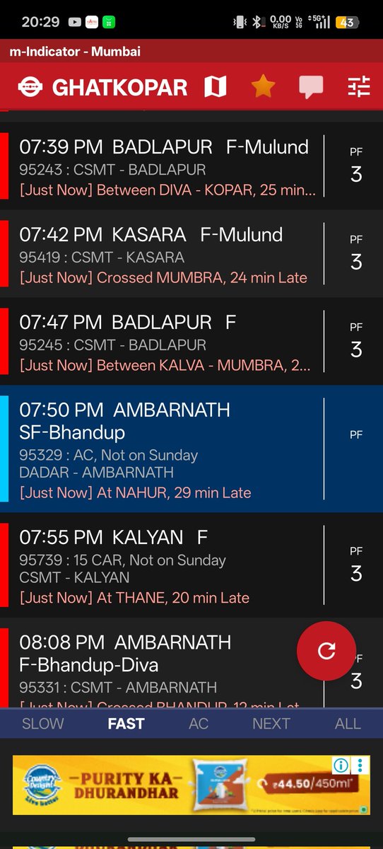 ravinkanawade's tweet photo. @srdomcogbbcr @drmmumbaicr @RailwaySeva @AshwiniVaishnaw Central railway management you must be Ashamed of this kind of management... What kind of punctuality is this... https://t.co/3m55yyYRnF