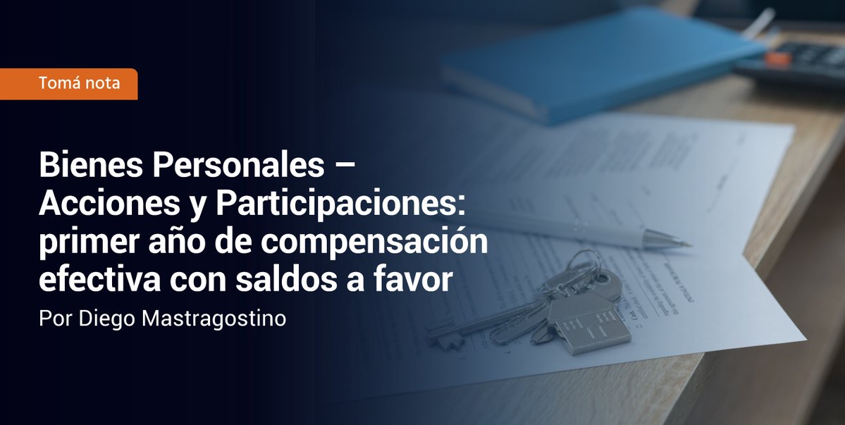 ContadorUP's tweet photo. 📕🖊 El profesor de la carrera de Contador Público UP, @DSMastragostino, analiza un cambio relevante en materia de Bienes Personales: la posibilidad de compensar obligaciones con saldos de libre disponibilidad propios.  #Tománota 👉 https://t.co/baBjc40Zga https://t.co/KqsFsNSjoi