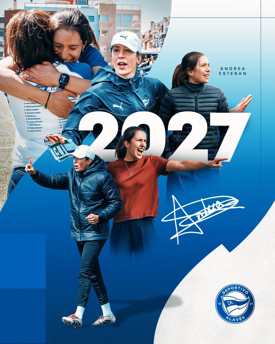 AlavesFem's tweet photo. La misión continúa 💙

Andrea Esteban seguirá liderando el proyecto albiazul en @LigaF_oficial 

Cuarta temporada al frente de un camino que todavía tiene muchos capítulos por escribir.

🔗 https://t.co/U0dJdrhNid https://t.co/dAnvpq7Oed