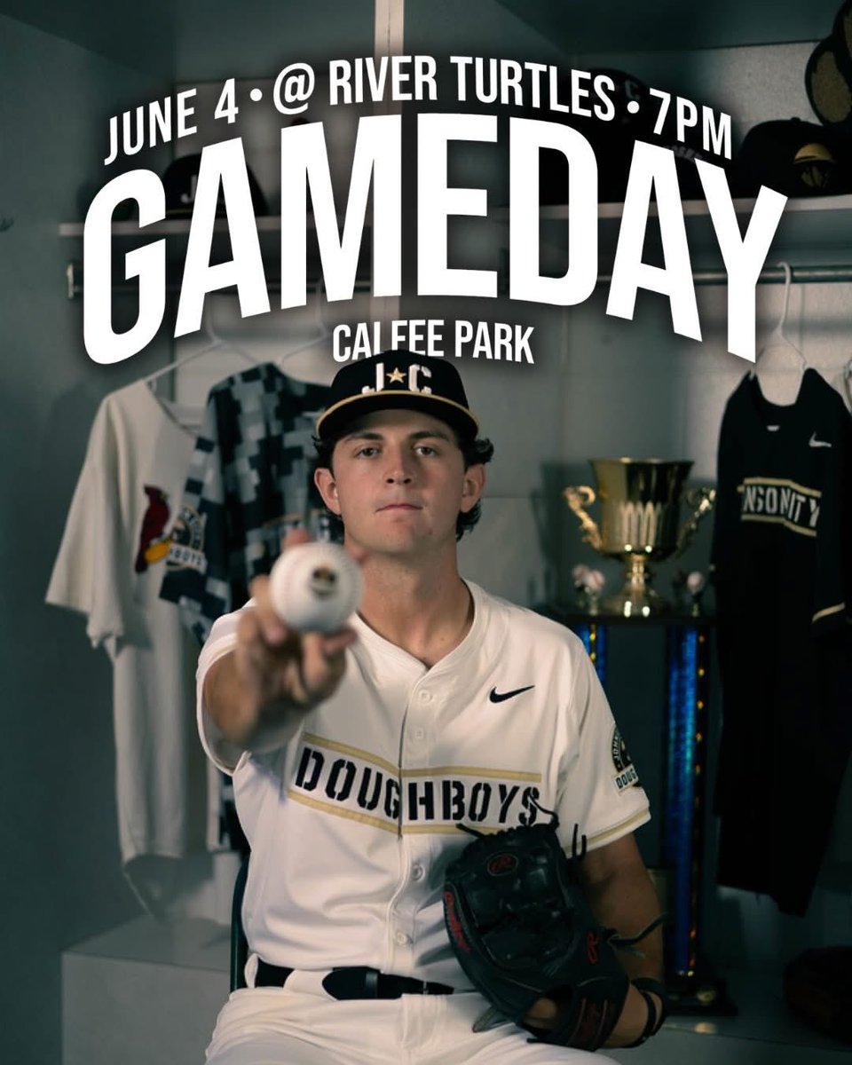 JC_Doughboys's tweet photo. Spending Opening Weekend in Pulaski ⚾

First pitch is at 7 p.m. tonight as the Doughboys take on the River Turtles to open the 2026 season!

🎥 Stream the game: https://t.co/QWTuKSTIFI

🏠 Home opener June 8
🎟 Tickets: https://t.co/hHtPECb8H3 https://t.co/HNZ5OHnnx3