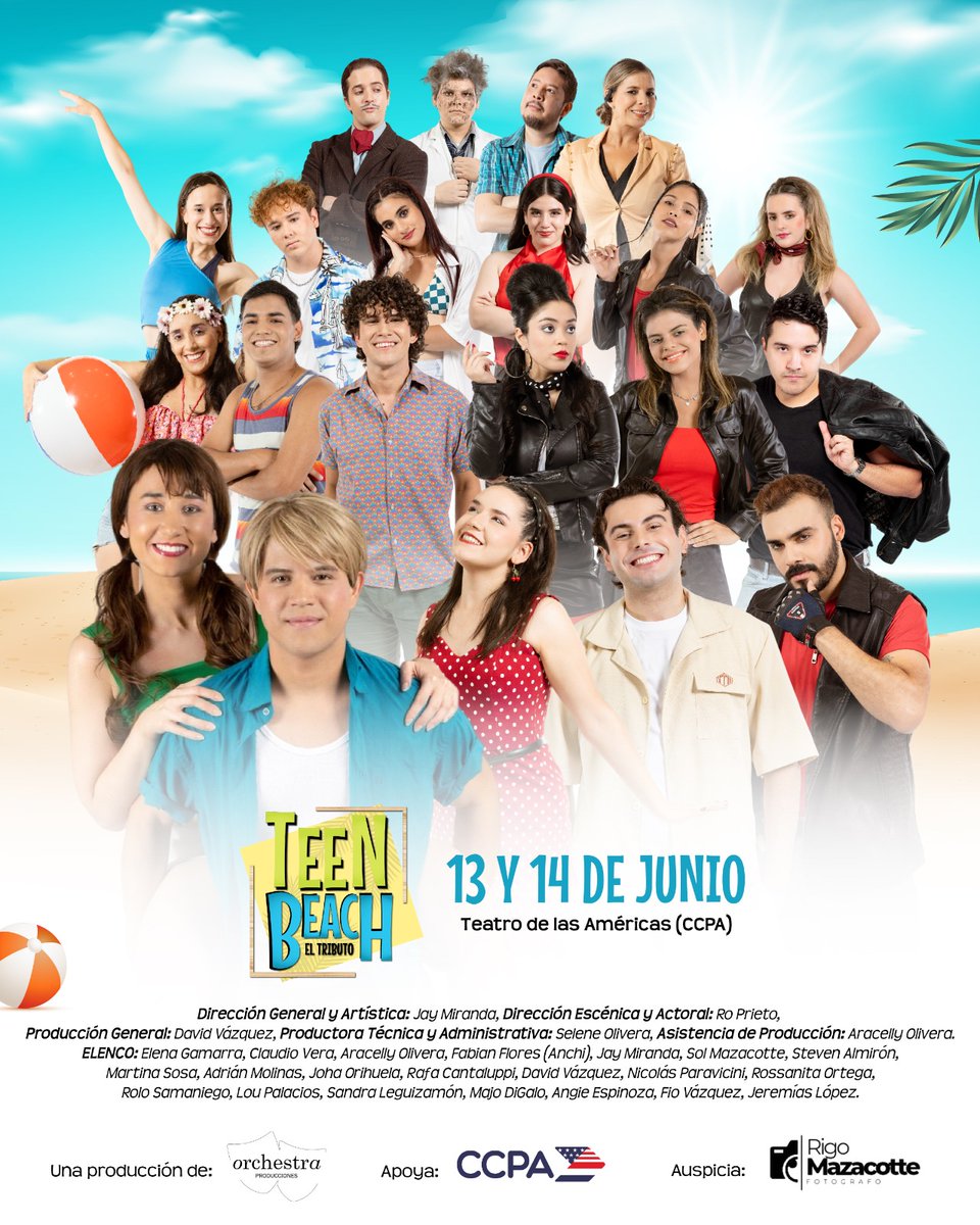 ccpaculturalpy's tweet photo. ¡Preparen las tablas de surf y prepárense para viajar a Beach City! 🏄♂️☀️🌈

Invitamos a toda nuestra comunidad a vivir el estreno de "Teen Beach Movie – El tributo", un show musical que rinde homenaje a la icónica película que nos hizo bailar a todos🎤💃✨ https://t.co/DEU39wfTnj